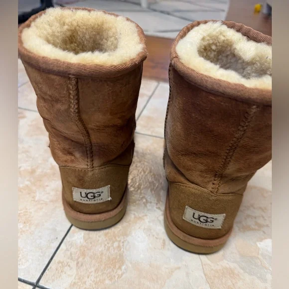 UGG Classic Brown Sheepskin Boots - Picture 2 of 14